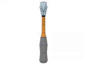low poly cartoon hammer 3D Model
