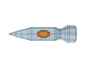 low poly cartoon hammer Modello 3D