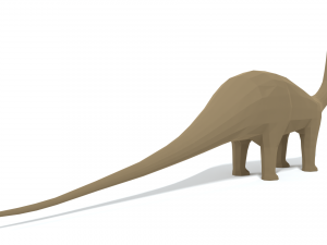 low poly cartoon diplodocus dinosaur 3D Model
