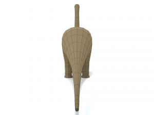 low poly cartoon diplodocus dinosaur 3D Model
