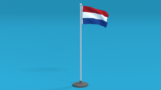 low poly seamless animated netherlands flag 3D Модель .c4d .max .obj .3ds .fbx .stl .blend 