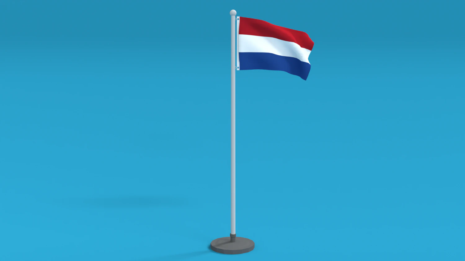 low poly seamless animated netherlands flag 3D Model .c4d .max .obj .3ds .fbx .stl .blend