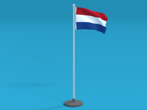 low poly seamless animated netherlands flag 3Dモデル