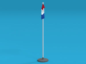 low poly seamless animated netherlands flag 3D Модель