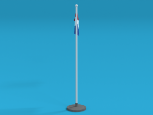low poly seamless animated netherlands flag 3D Модель