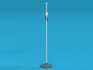 low poly seamless animated netherlands flag 3D Model