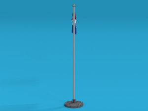 low poly seamless animated netherlands flag 3D Модель