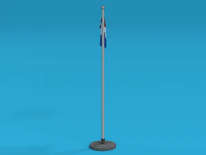low poly seamless animated netherlands flag 3D Model