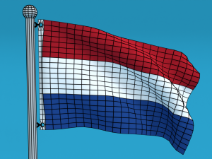 low poly seamless animated netherlands flag 3D Модель
