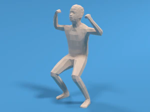 लो पॉली मजबूत बच्चा 3D मॉडल