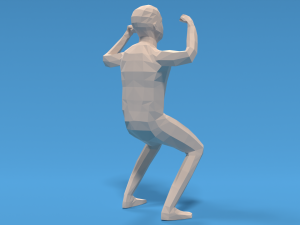 low poly strong kid 3Dモデル