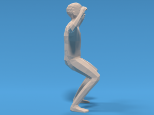 low poly strong kid 3Dモデル