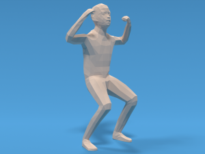 low poly strong kid 3Dモデル