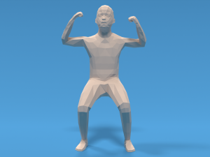 low poly strong kid 3Dモデル