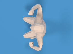 low poly strong kid 3Dモデル