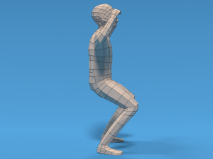 low poly strong kid 3Dモデル