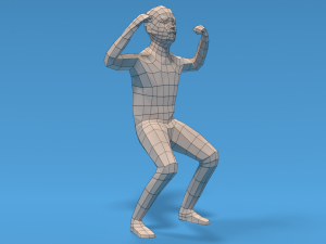 low poly strong kid 3Dモデル