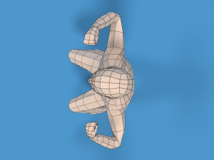 low poly strong kid 3Dモデル