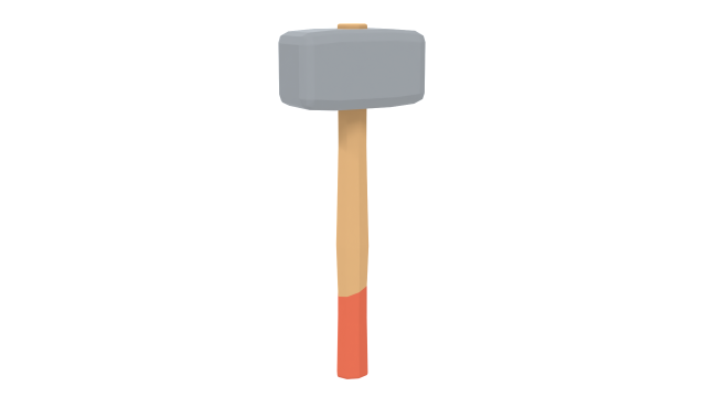 low poly cartoon sledgehammer Modelo 3D .c4d .max .obj .3ds .fbx .stl .blend 