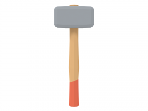 low poly cartoon sledgehammer Modelo 3D