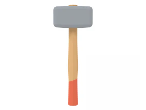 marreta de desenhos animados de baixo poli Modelo 3D