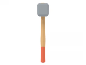 marreta de desenhos animados de baixo poli Modelo 3D