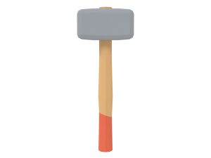 low poly cartoon sledgehammer Modelo 3D