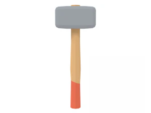 marreta de desenhos animados de baixo poli Modelo 3D