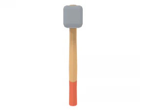 marreta de desenhos animados de baixo poli Modelo 3D