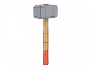 low poly cartoon sledgehammer Modelo 3D