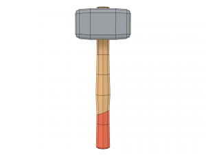 low poly cartoon sledgehammer Modelo 3D