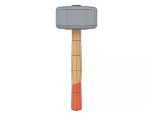 marreta de desenhos animados de baixo poli Modelo 3D