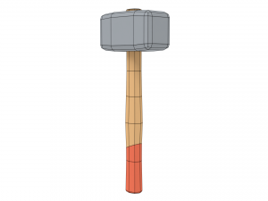 low poly cartoon sledgehammer Modelo 3D