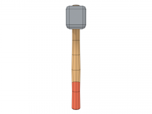 low poly cartoon sledgehammer Modelo 3D