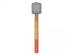 marreta de desenhos animados de baixo poli Modelo 3D