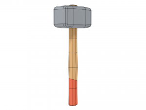 low poly cartoon sledgehammer Modelo 3D