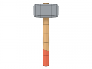 low poly cartoon sledgehammer Modelo 3D