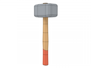 low poly cartoon sledgehammer Modelo 3D