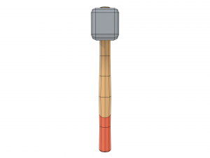 low poly cartoon sledgehammer Modelo 3D