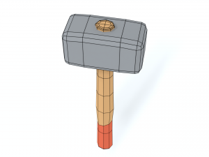 low poly cartoon sledgehammer Modelo 3D