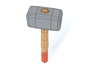 marreta de desenhos animados de baixo poli Modelo 3D