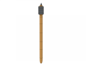 low poly cartoon axe Model 3D