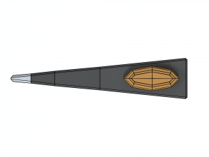 low poly cartoon axe Model 3D