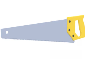 laag poly cartoon handzaag 3D Model