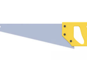 low poly cartoon hand saw 3D Model