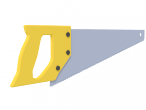 low poly cartoon hand saw Modèle 3D
