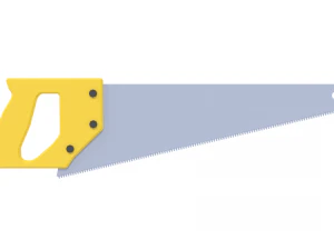 low poly cartoon hand saw 3D Model