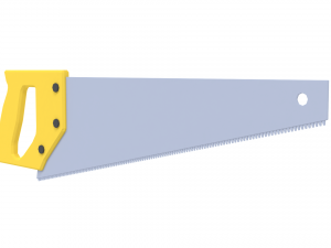 low poly cartoon hand saw Modèle 3D