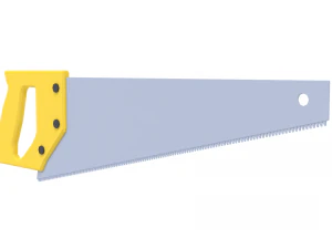 low poly cartoon hand saw 3D Model