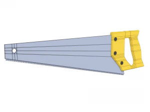 low poly cartoon hand saw 3D Model